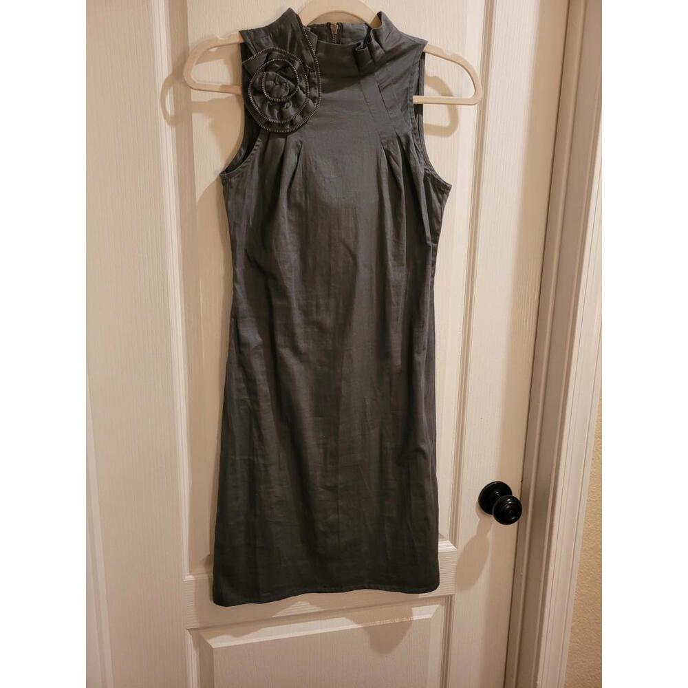 Naf Naf Cotton Zipper Dress In Grey